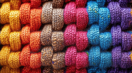 seamless rainbow wallpaper woven yarn string pattern