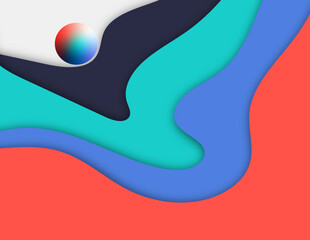 Vector graphic wave background