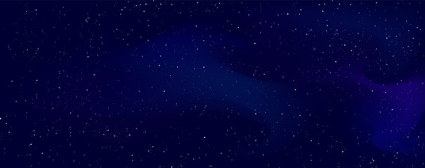 Night starry sky with nebula background. Constellation is illuminated by myriads of stellar bodies with brilliance of distant cosmos and vector universe