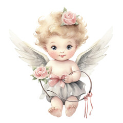 Watercolor Cute Cupid Clipart PNG, cute angle PNG, Valentine Cupid with Bow, Romantic Cupid Digital download, Love cupid, Cute Cherubs Cupids,  angel illustrations, Cherubs art wedding, cupid wedding 