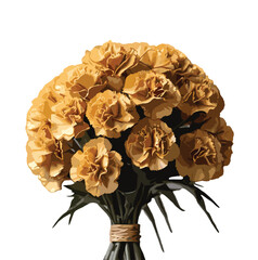 bouquet of yellow Carnation flower vector artwork 