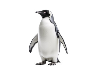 a penguin standing on its hind legs