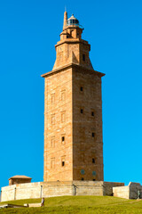 Obraz premium Hercules tower, A Coruna, Galicia, Spain. High quality photo
