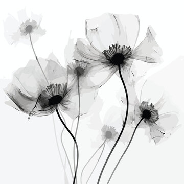 white dandelion flower illustration vector
