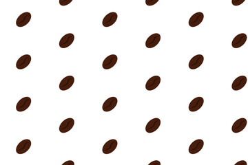 Coffee beans in flat style. Seamless pattern