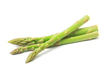 fresh green asparagus on a white background - 706701758