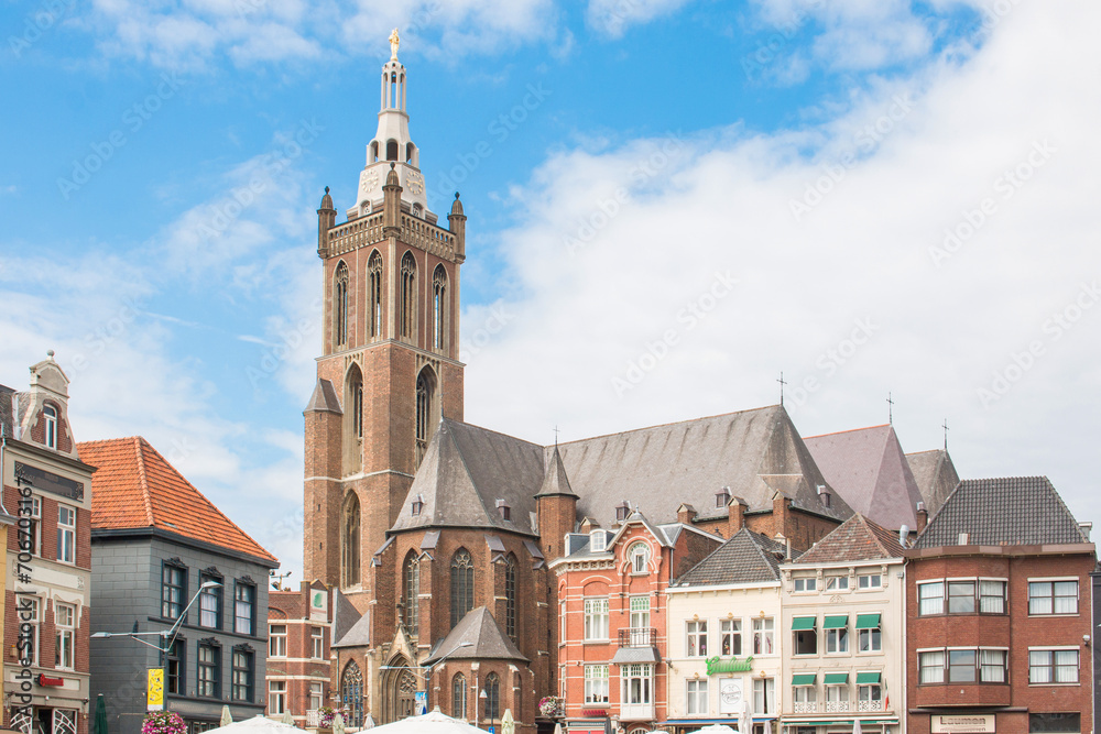 Wall mural st. christopher's cathedral (christoffelkathedraal) in roermond in the province of limburg netherlan