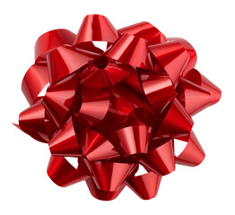 red bow isolated on white