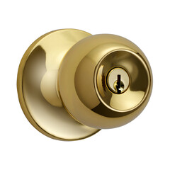brass door knob isolated from bkg