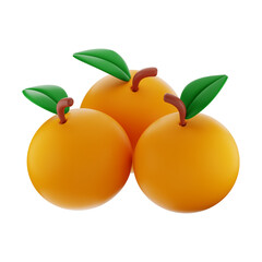 Premium Chinese new year orange icon 3d rendering on isolated background