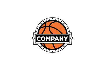 Logo design of an emblem design for the basketball sport.	