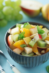 A bowl with fresh fruit	