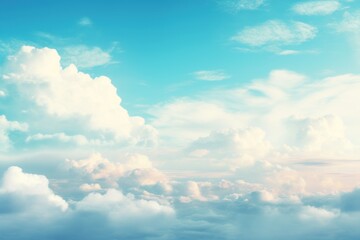 Turquoise sky with white cloud background
