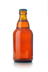 Bottle of beer isolated on white background.