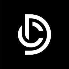Letter DC or CD creative monogram logo