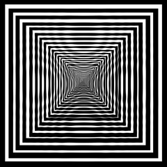 Obraz premium Iluzja czarnobiala kompozycja 