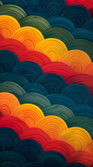 Colorful Abstract Fish Scale Pattern Background