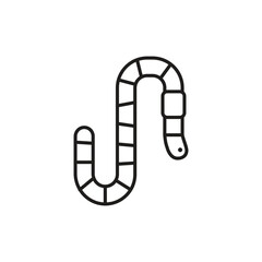 Worm icon, farm worm symbol, isolated on white background, vector illustration