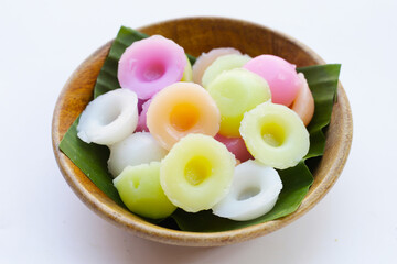 Floral rice cakes (Kanom Nam Dok Mai) Thai dessert
