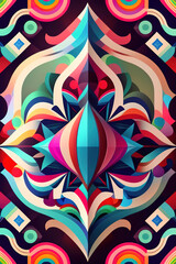 creative background with ornaments in mexican style, generated by Ai