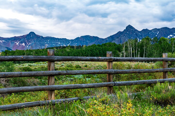 Fenced in Mountain Skyline
