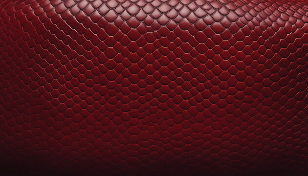 Red snake skin texture close up