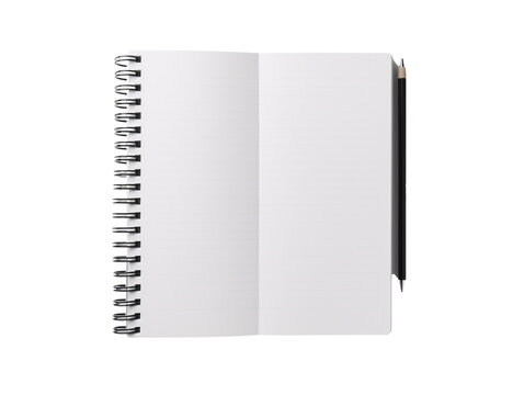 a spiral notebook with a pen