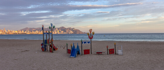 Benidorm, Spain - January 2 2024 