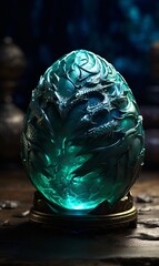 A dragon egg covered in scales