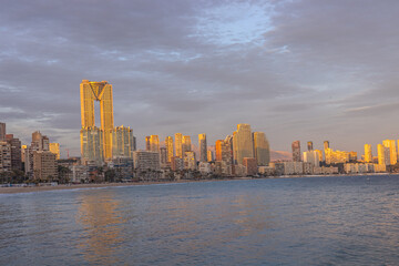 Obraz premium Benidorm, Spain - January 2 2024 