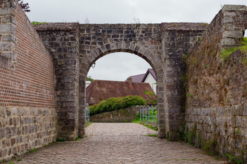 Defensive walls in the town of Montreuil sur Mer, France
