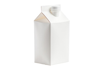 Mock-up of a milk carton, juice, isolated on white