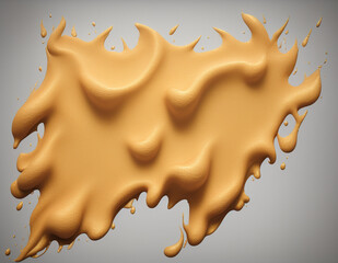 3d rendering of an abstract golden liquid 