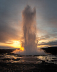 Naklejka na ściany i meble Strukkur geyser in Iceland