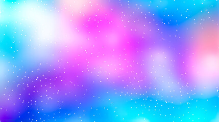 Fototapeta premium Blue and pink background with stars and blurry image of the sky.
