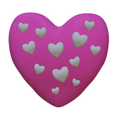 pink heart 3d
