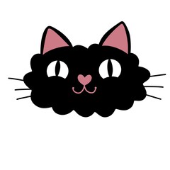 Halloween cartoon cat pattern for wrapping paper and fabrics and linens and kids clothes print