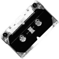 audio cassette isolated on white old