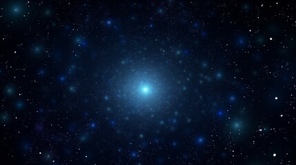 Obraz premium Immersive Spacetime with Realistic Blue Star Field