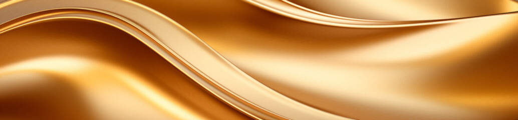 Golden metal effect background, Gold luxury waves and textures, Silky smooth textured banner,...