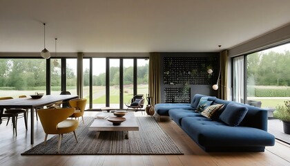 Interior of a design country house in the Netherlands. - obrazy, fototapety, plakaty