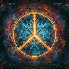 iconic image representing the universally recognized peace symbol, conveying a message of global harmony