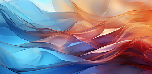 Beautiful multicolour abstract twisted curve lines with blend effect, smooth lines and twisted shapes in motion with space for text