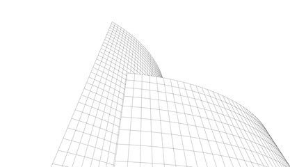 Abstract architectural design 3d rendering