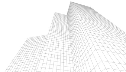 Abstract architectural design 3d rendering