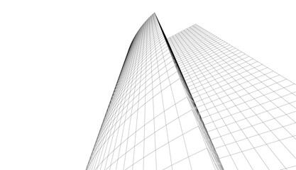 Fototapeta premium Abstract architectural design 3d rendering