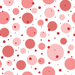 Vector colorful illustration of circles pattern in varying sizes.