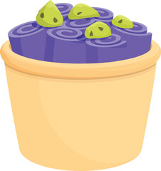 Colorful ice cream icon cartoon vector. Summer food roll. Pink dessert