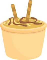 Stick ice cream icon cartoon vector. Frozen food menu. Candy dessert