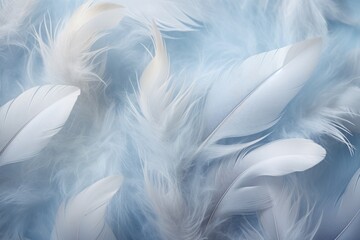 sky-colored feathers. background.